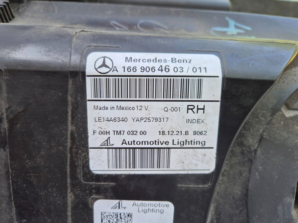 Купить Gls 166 x166 w166 фара лампа правая full led ils a1669064603