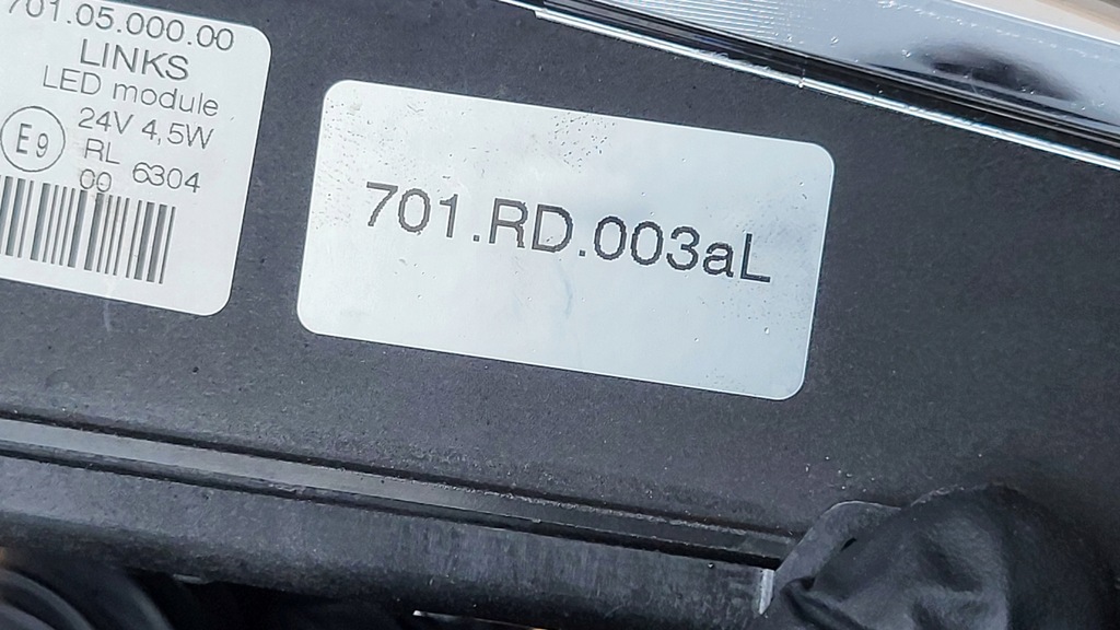 фото №12, Лампа drl led ліва світло do рух dziennej mercedes actros mp4 nowa oryg!