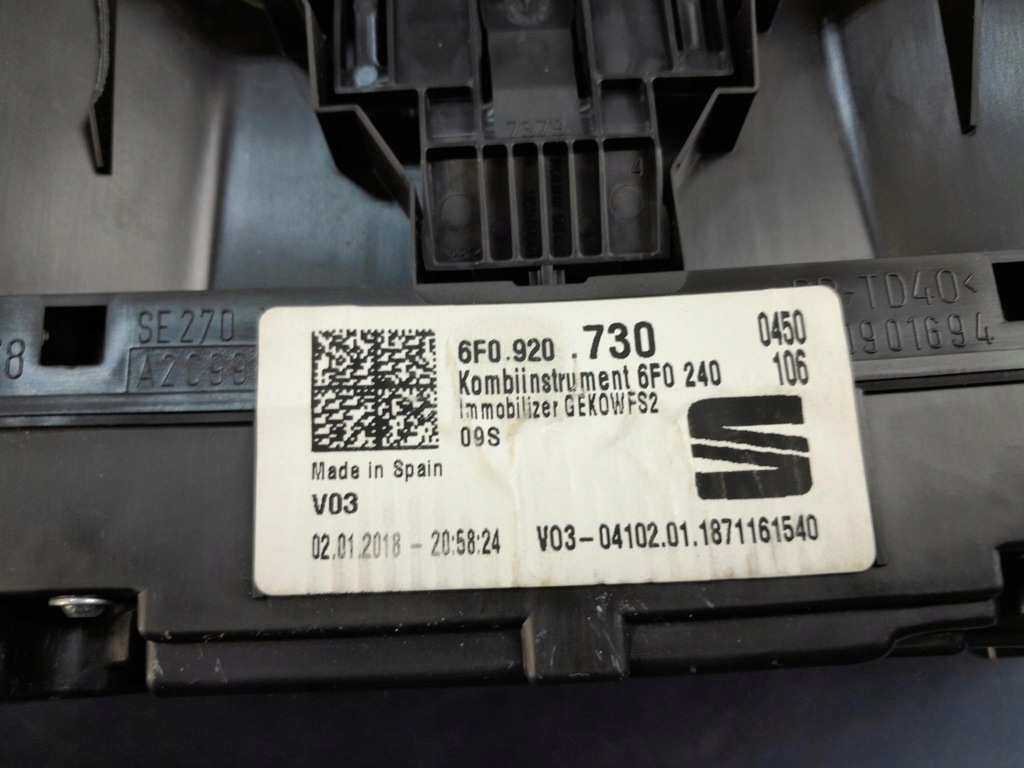 фото №5, Seat ibiza v 1.0 mpi счетчик приборы 6f0920730