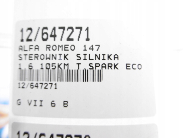 фото №7, Alfa romeo 147 блок керування двигуна 551870590 1,6 16v 0261207728 bosch