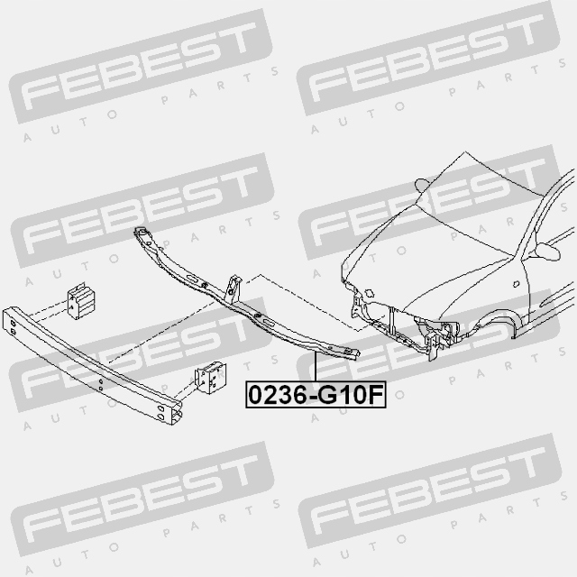 Febest 0236-g10f підсилювач бампера перед Київ