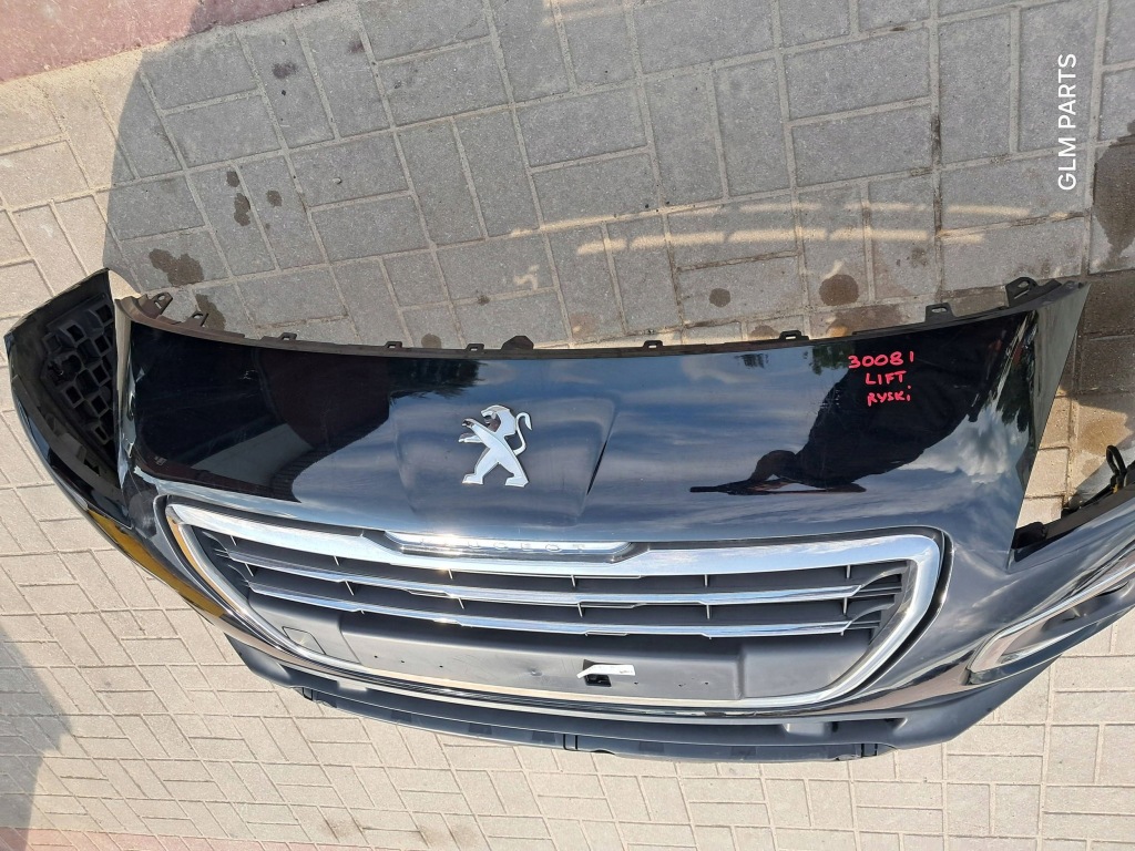 фото №12, Peugeot 3008 i lift бампер передний kompletny чёрный ktv ryski