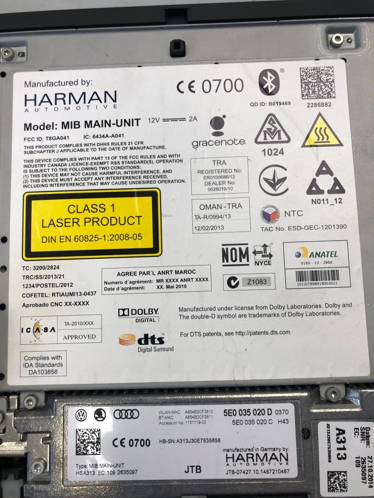 фото №5, Навигация считыватель skoda octavia iii vrs 5e0035020d