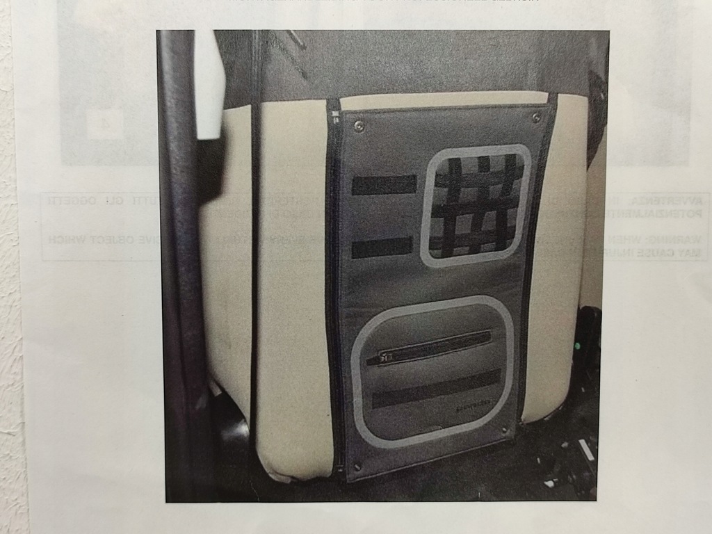 фото №13, Оббивка обшивка сидіння кишеня органайзер бардачок fiat panda 2012- aso