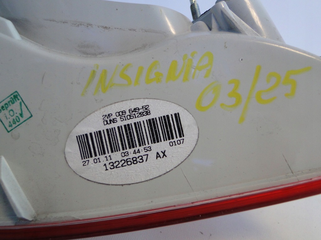 фото №6, Opel insignia a лампа задняя правая 13226837 хэтчбек 5d europa