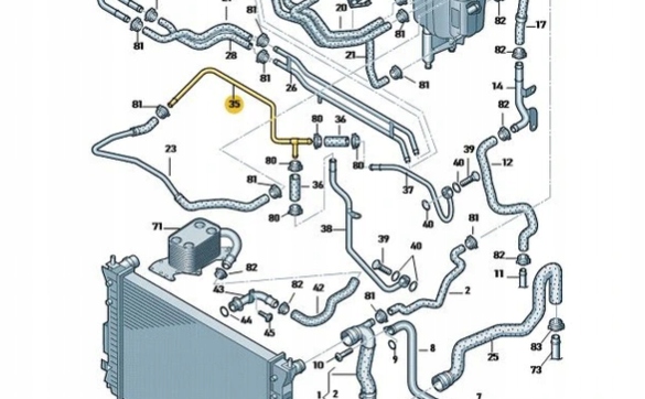 фото №2, Оригинальный шланг водяной 059121086f