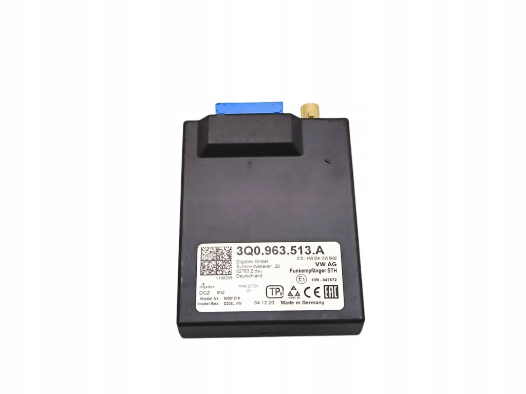 фото №3, Volkswagen passat b8 2017 блок керування / модуль webasto