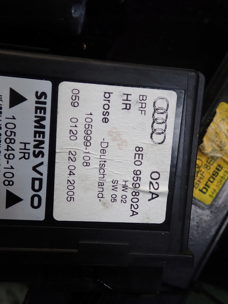 фото №4, Audi a4 b7 підйомник скло задня правий 8e0959802a