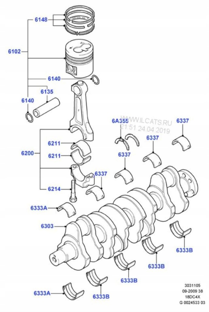 Купити Wał колінчастий ford focus 04- c-max 03-07 1113225