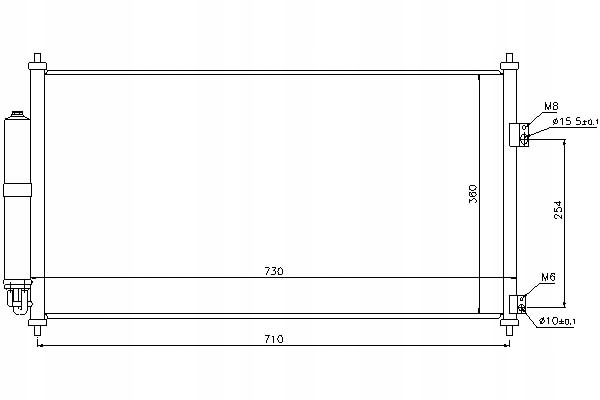 фото №9, Радиатор кондиционера nissan x-trail t30 01- 2.5