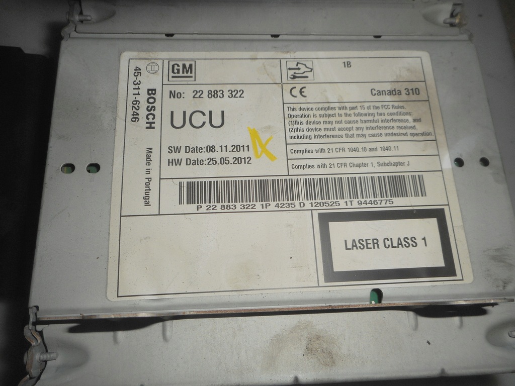 фото №4, Opel astra j iv радио навигация navi 600 дисплей панель модуль