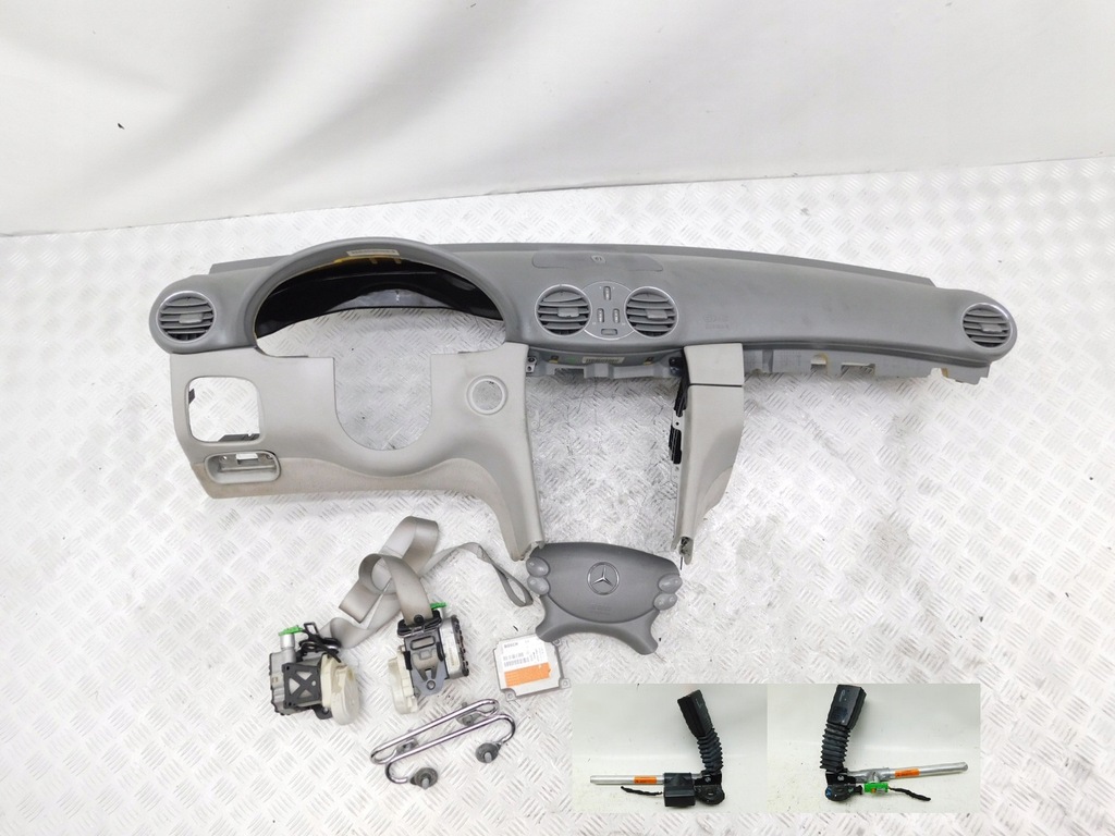 фото №1, Панель приладів + подушки безпеки ремені датчик mercedes clk w209