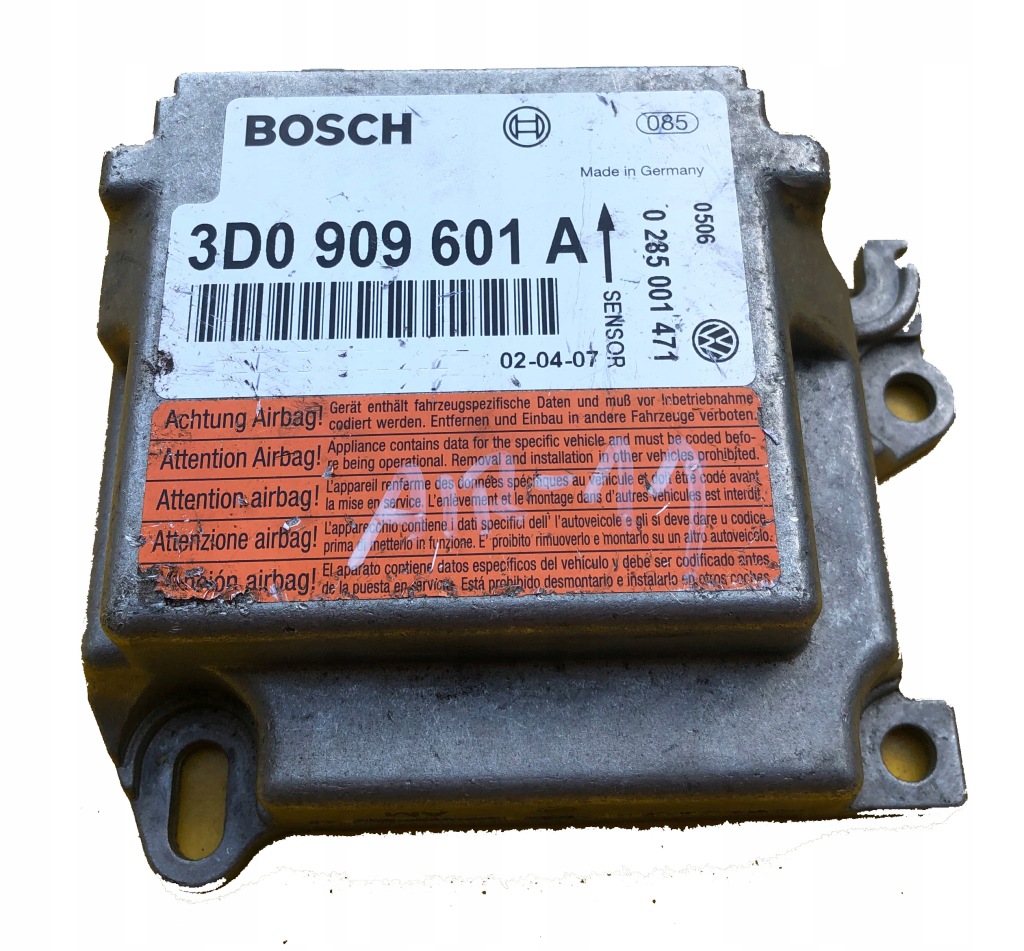 фото №1, Датчик подушка безпеки vw phaeton 3d0909601a 0285001471