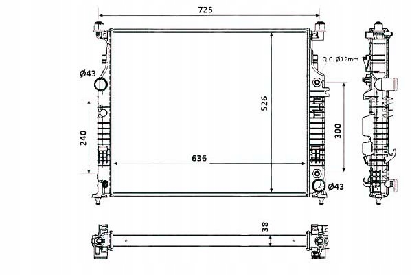 фото №3, Nrf 53937 радіатор, система охолодження двигуна
