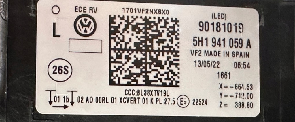 фото №15, Vw golf 8 gti red лампы перед левая правая full led iq light полный