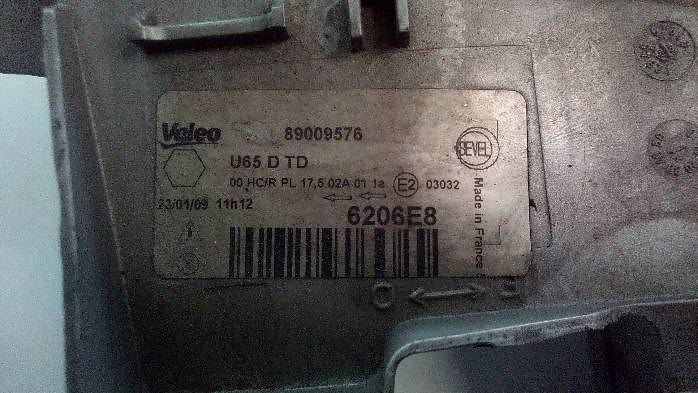 фото №7, Фара правый лампа перед peugeot expert