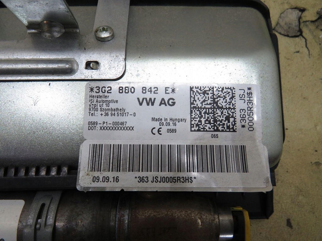 фото №5, Подушка подушка безпеки колінна passat b8 3g2880842e