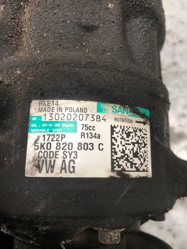 фото №5, Компрессор компрессор кондиционера skoda fabia ii lift 5k0820803c