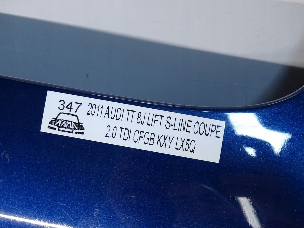 фото №8, Капот крышка перед передняя двигателя audi tt 8j lift tts ttrs ii lx5q