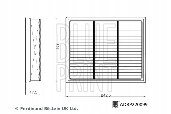 фото №1, Blue print adbp220099 фільтр повітря