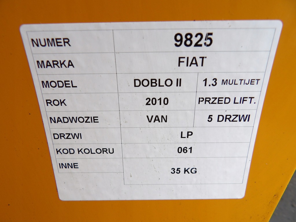 фото №10, Fiat doblo ii дверь передние левая lak. 061