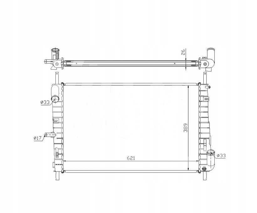 Купити Радіатор води ford mondeo 11.00- 1115769