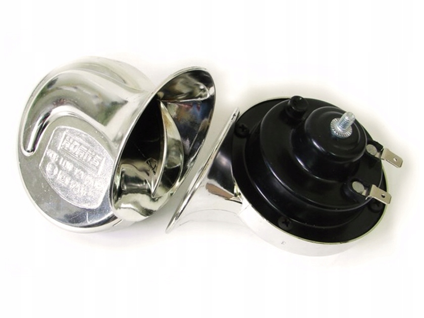 фото №1, Db-automotiv клаксон равликовий хромований 2 тони 12v набір