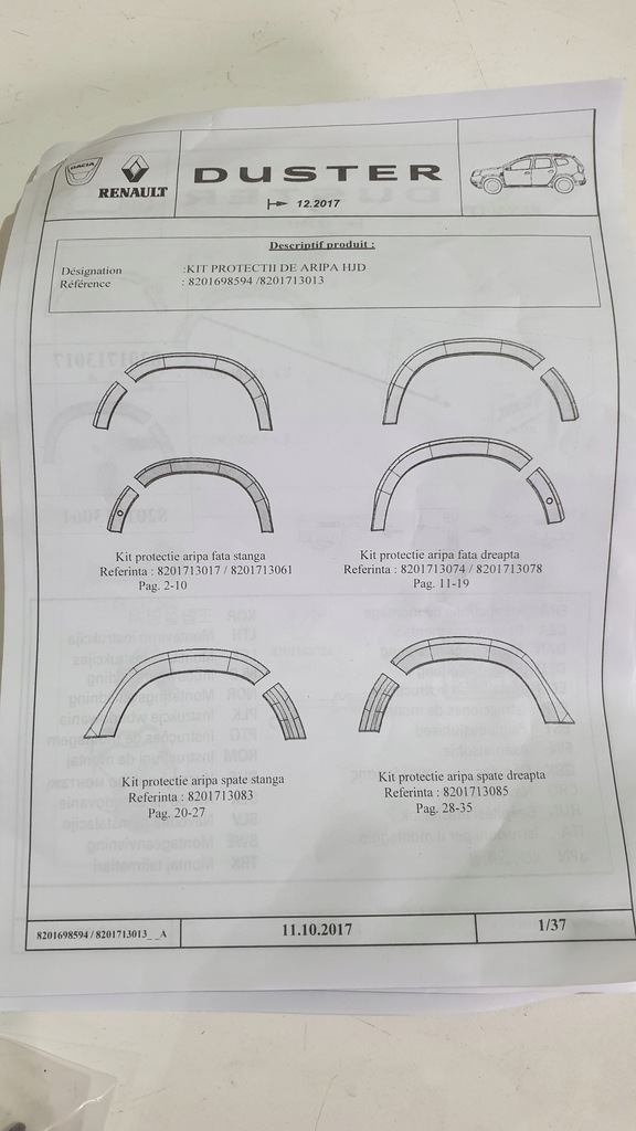 фото №12, Молдинг дверь крыла dacia duster i 8201698594