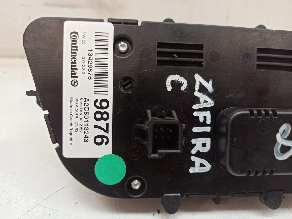 фото №8, Opel zafira c панель кондиціонера обдув 13429876 - bardzo добрий стан