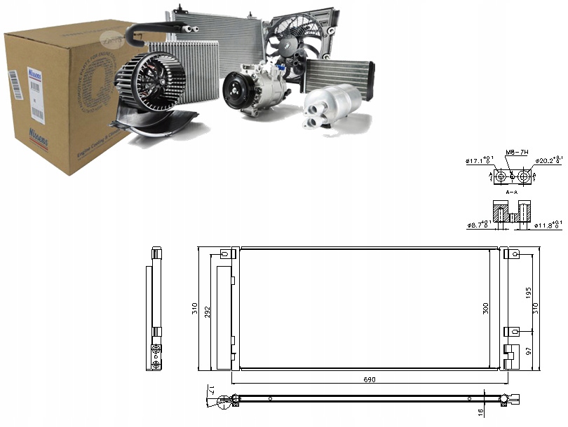 фото №1, Конденсатор nissens 1850273 95026328