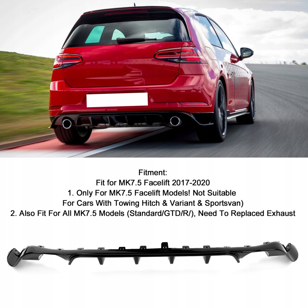 фото №13, Блискучий чорний do zestawów дифузор заднього