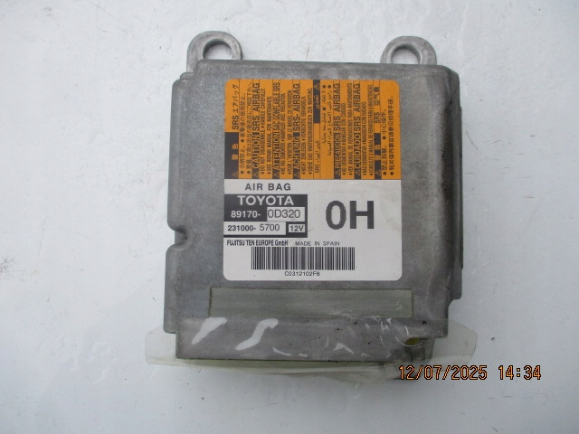 фото №1, Toyota yaris iii датчик подушок 89170-0d320
