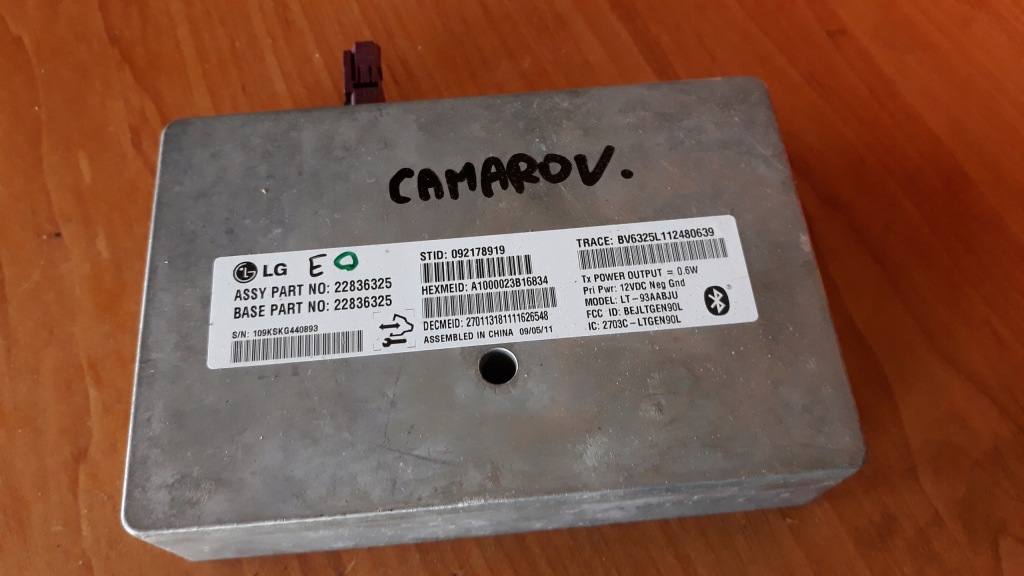 фото №1, Chevrolet camaro v ss 12r модуль блок управления 22836325