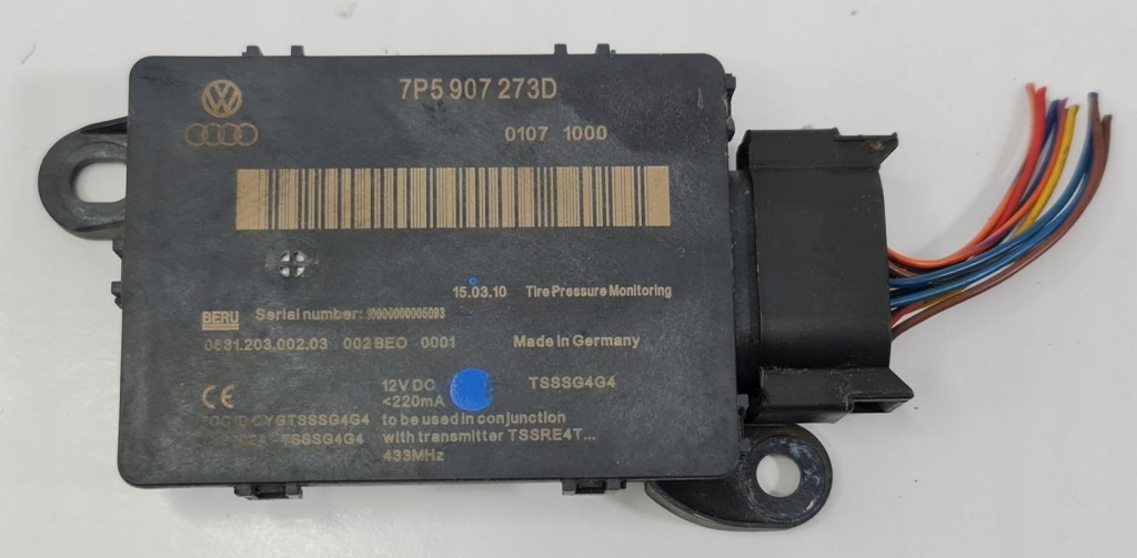 фото №1, Модуль давления шин porsche cayenne ii 7p5907273d