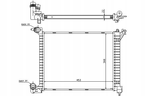 фото №1, Nissens радіатор двигуна mini r50, r53 1.4d 06.