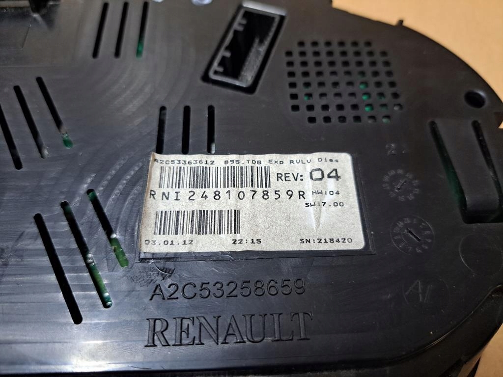 фото №4, Лічильник прилади renault megane 248107859r europa