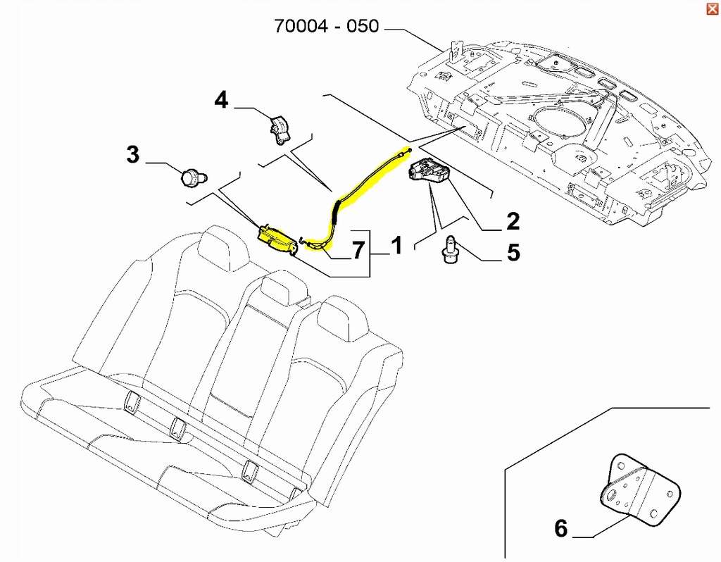 фото №1, Замок правый задний сиденье alfa romeo giulia qv