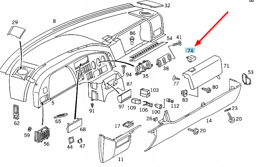 фото №4, Кнопка otwierający бардачок sprinter 902 903