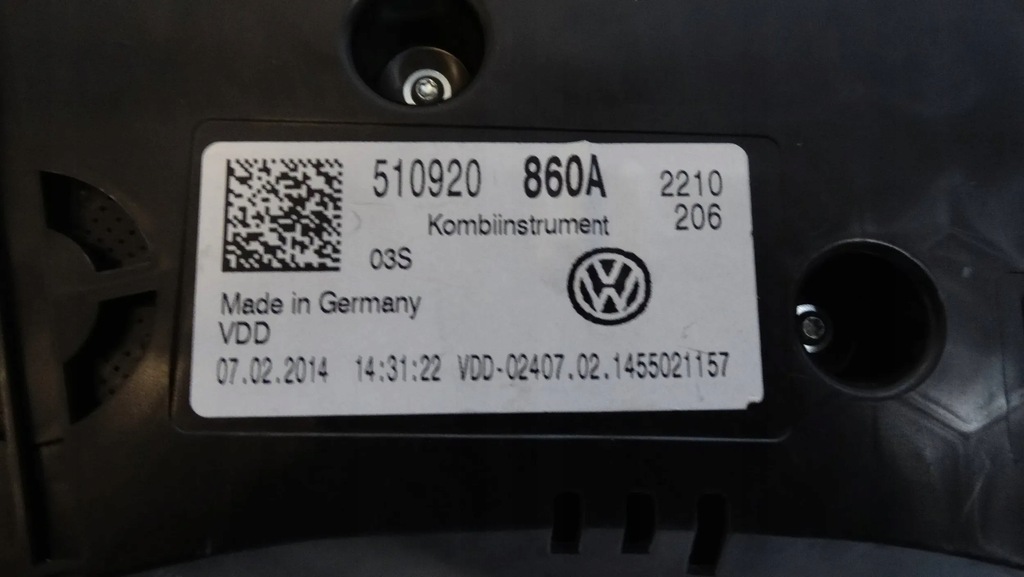 фото №5, Счетчик приборная панель 510920860a vw golf sportsvan дизель