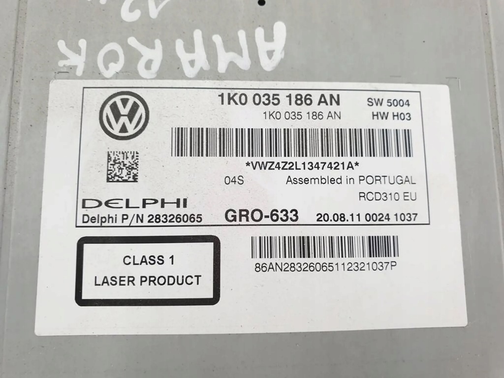 фото №6, Vw amarok i 2h 2012r радио радиопроигрыватель europa