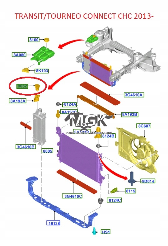 фото №11, Верхний кронштейн радиатора ford focus mk3 2014-
