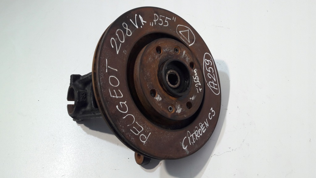 фото №1, Citroen c3 iii поворотный кулак правый перед peugeot 208 i ступица p55