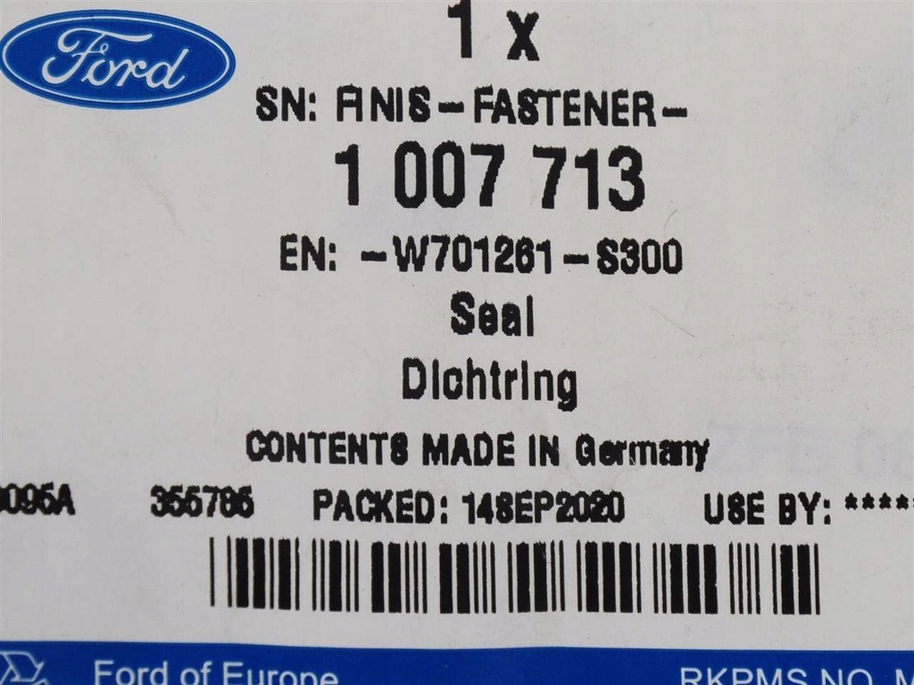 фото №4, Уплотнительное кольцо 9.5x2.0mm трубки щуп уровня масла ford