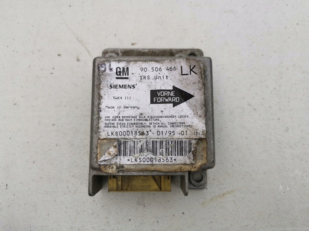 фото №1, Модуль подушка безпеки датчик подушок 90506466lk opel