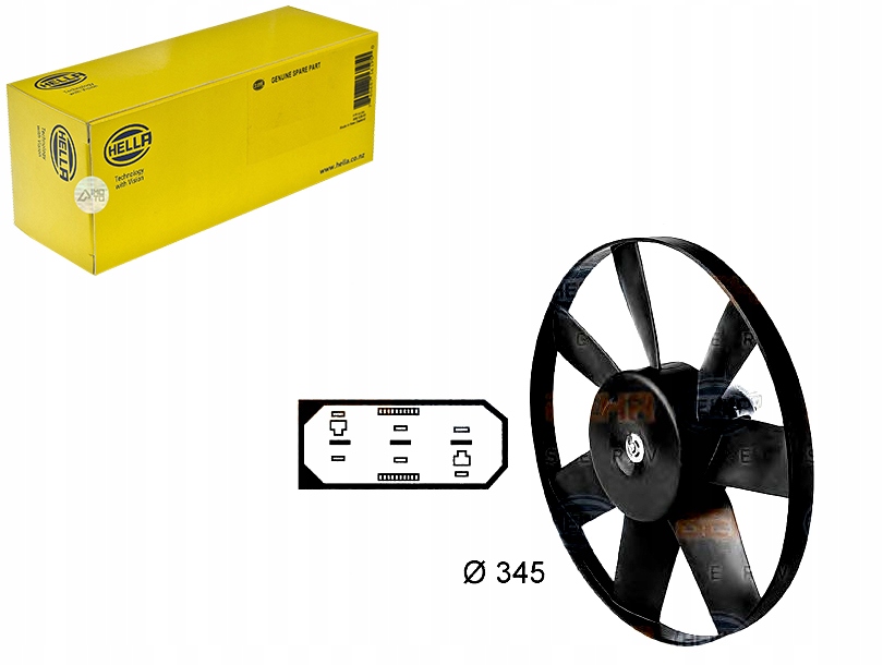 фото №1, Вентилятор радиатора [hella]