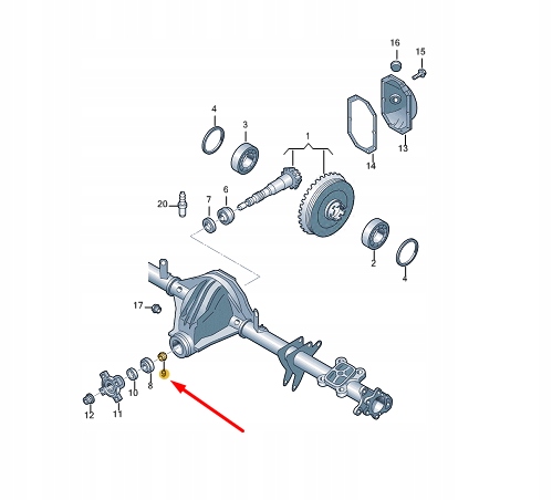 фото №2, Vw crafter mk1 2e rear дифференциал проставка bush 0ba517242