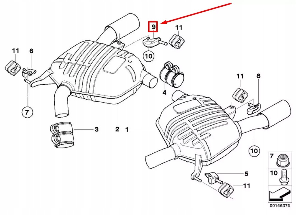 фото №10, Bmw 3 coupe e92 rear правий exhaust hanger кронштейн 18207571006 7571006
