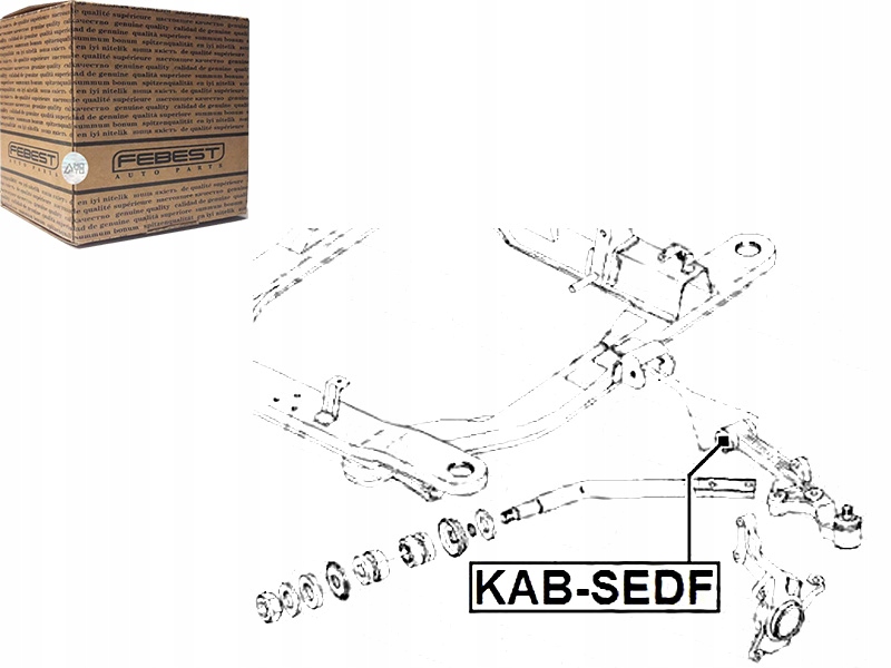 фото №4, Втулка передняя рычага нижний перед febest kab-sedf