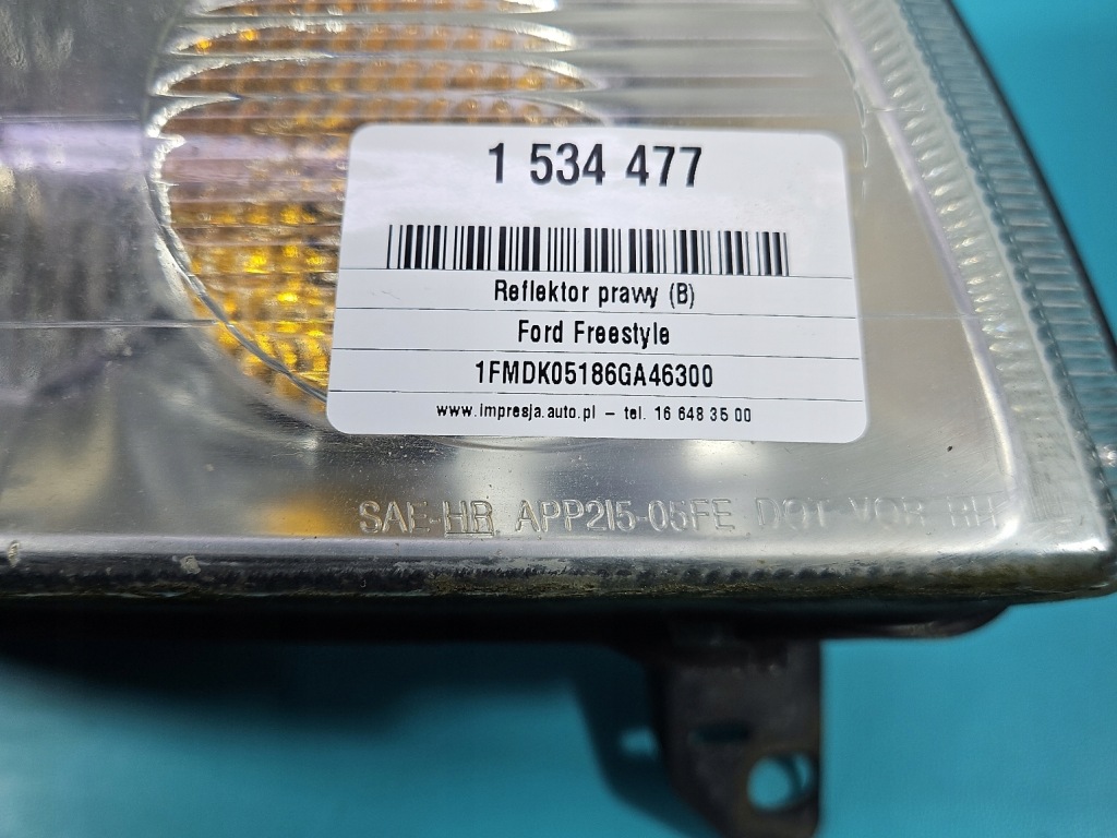 фото №11, Фара правий лампа перед ford freestyle taurus x europa