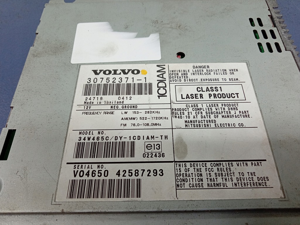 фото №5, Volvo s40 ii v50 радио считыватель дисков cd 30752371